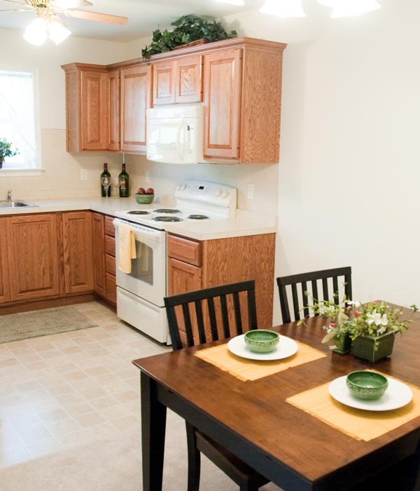 kitchen and dining room