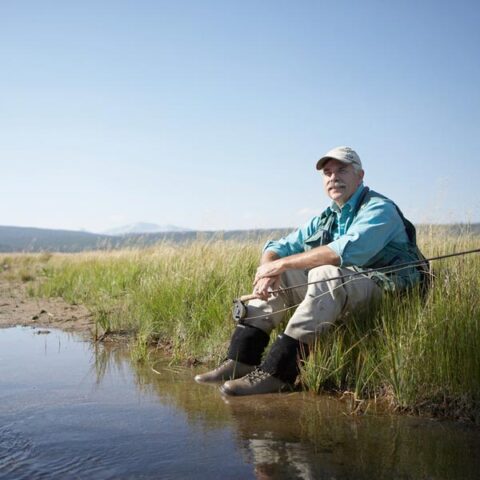 man fishing